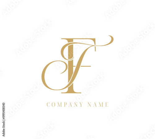 TF FT abstract letters logo monogram