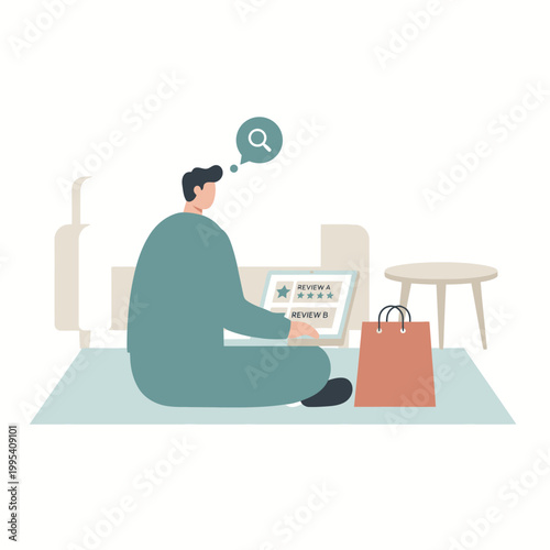 Person Using Laptop While Seated On Floor.