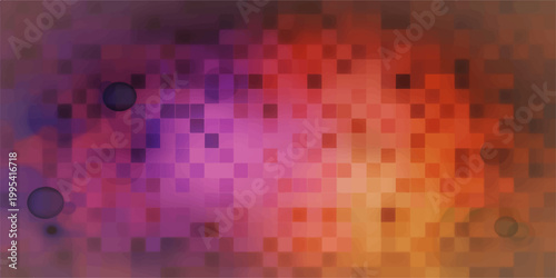 Abstract pixelated background, showcasing a gradient of vibrant colors and blurred shapes, evocative of digital artistry and modern design.
