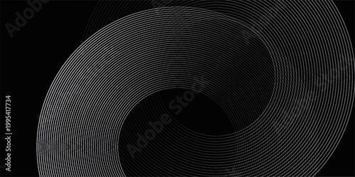 Create a bold look with a centric circle background featuring vector graphics of sound waves.