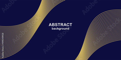 Abstract Wave background. Blue background in yellow wave effect. Modern creative trendy in vector EPS 10