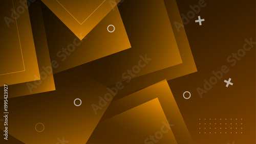 Luxury golden abstract background featuring geometric squares and subtle decorative elements for professional presentation and web design projects