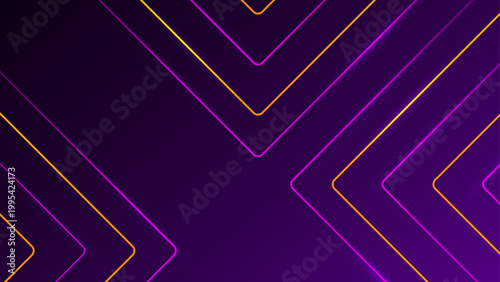 Vibrant dark purple background with neon pink and orange geometric line patterns for tech and futuristic themes