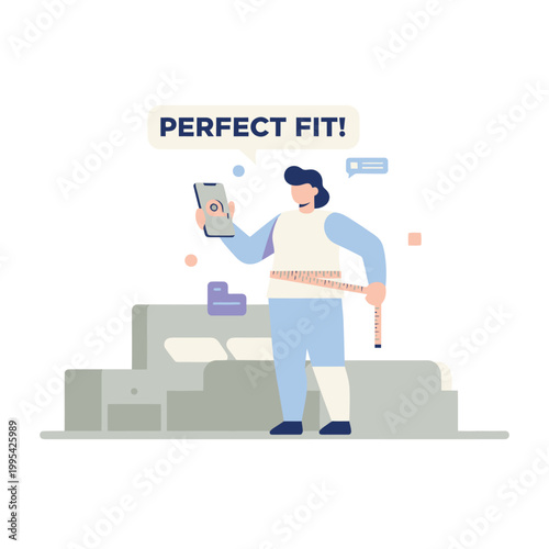 Tailor Measuring Garment For Perfect Fit.