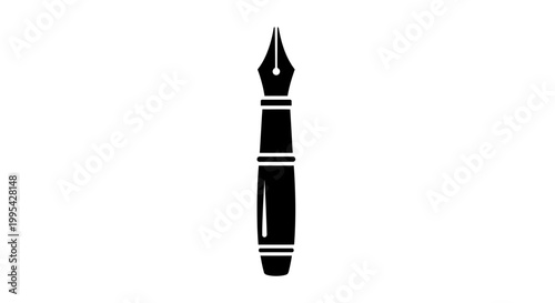 Εκτύπωση καμβά A minimalist vector graphic illustration of a fountain pen nib