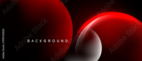 Abstract red design. Smooth curves create dynamic visual impact. Dark background emphasizes bright shapes, modern aesthetic.