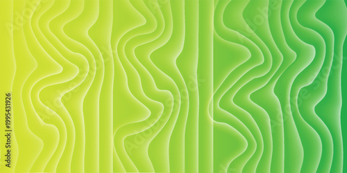 Abstract lime green background with fluid wavy lines and vibrant color gradients.