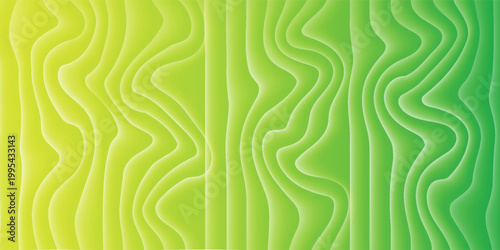 Abstract lime green background with fluid wavy lines and vibrant color gradients.vector illustration
