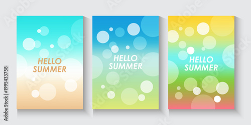 Minimalist summer background with Tropical and gradient color. summer sale banner templates with Exotic Nature elements for poster, cover, card, story Editable vector