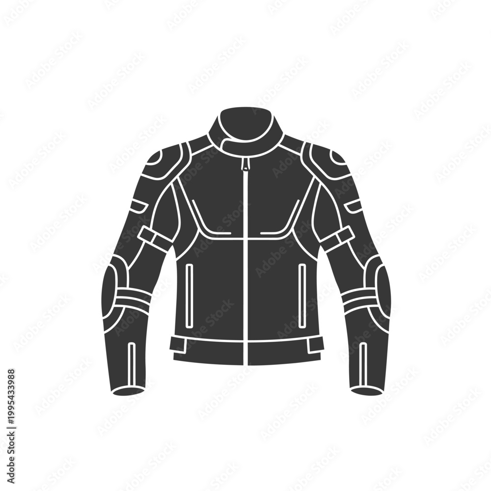 Naklejka premium Motorcycle Jacket Icon Vector Graphic