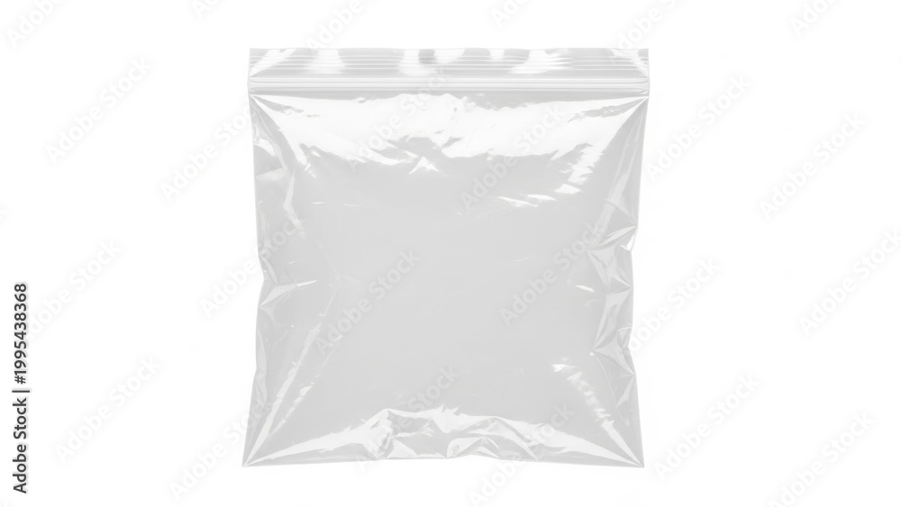 Naklejka premium Clear plastic resealable bag