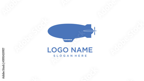 Minimalist Airship Blimp Logo Design