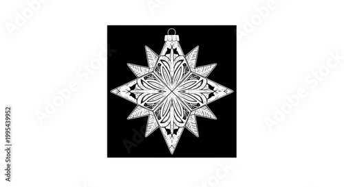 Intricate Star Design Ornament.