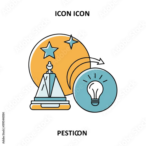 Creative Idea Light Bulb Icon.