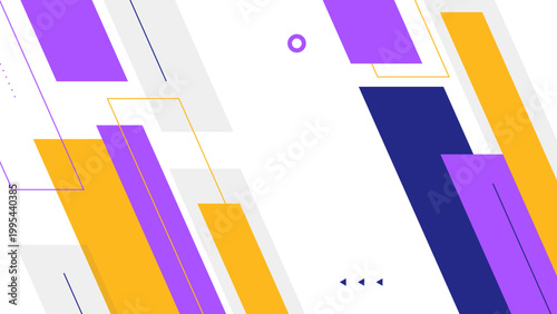 Artistic composition of purple and orange diagonal elements on a white surface for contemporary graphic design projects