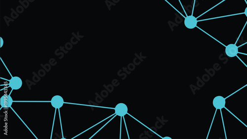 Abstract network connections and nodes on a dark background, representing data flow or communication