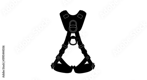A minimalist vector graphic illustration of a safety harness