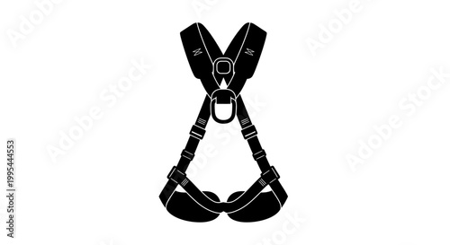 A minimalist vector graphic illustration of a safety harness