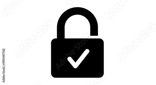 A secure padlock icon with a checkmark symbolizing safety and protection
