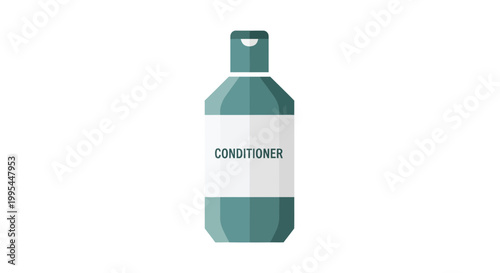 Flat Design Bottle of Hair Conditioner with Label