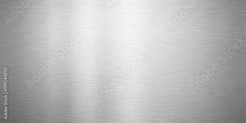 A polished silver brushed metal texture featuring a shiny stainless steel surface and industrial grey aluminum plate pattern with a metallic titanium material reflection