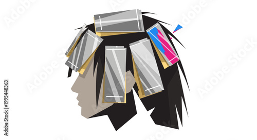 Hair Coloring Process: Foil Highlights on Dark Hair, Salon Treatment