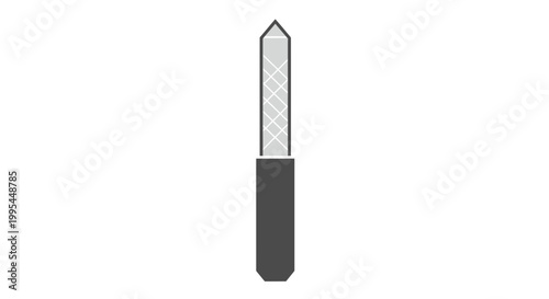 Metal Nail File, Manicure Tool, Beauty Accessory, Isolated on White Background