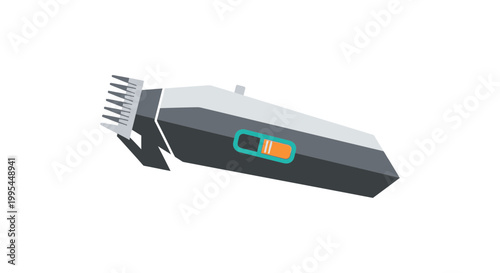 Modern Hair Clipper Machine, Grooming Tool, Barber Equipment, Isolated