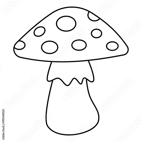 Forest Toadstool Outline Icon
