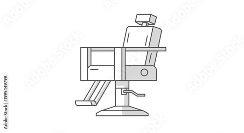 Vintage Barber Chair Illustration