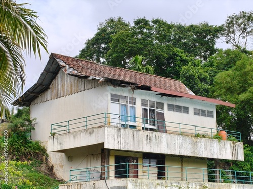 Abandoned building in a state of disrepair