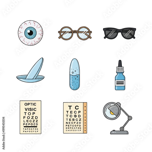 eye care medical health vision tools.