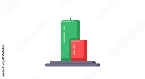 Colorful Candles on Dark Surface for Celebration or Decor