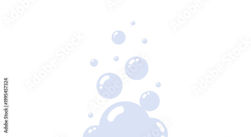 Close-up of Cleaning Bubble Foam with Soap Bubbles and Liquid Splash