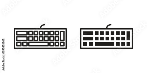 Tableau sur toile Keyboard icon collection on white background. Vector icon art.
