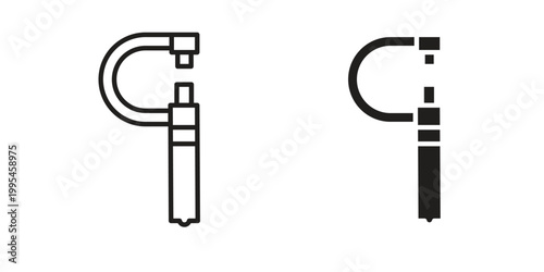 Photos Micrometer icon collection on white background. Vector icon art.