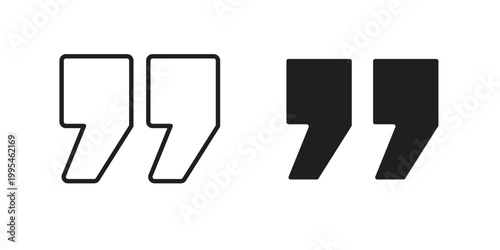 Tableau sur toile Quote right icon collection on white background. Vector icon art.