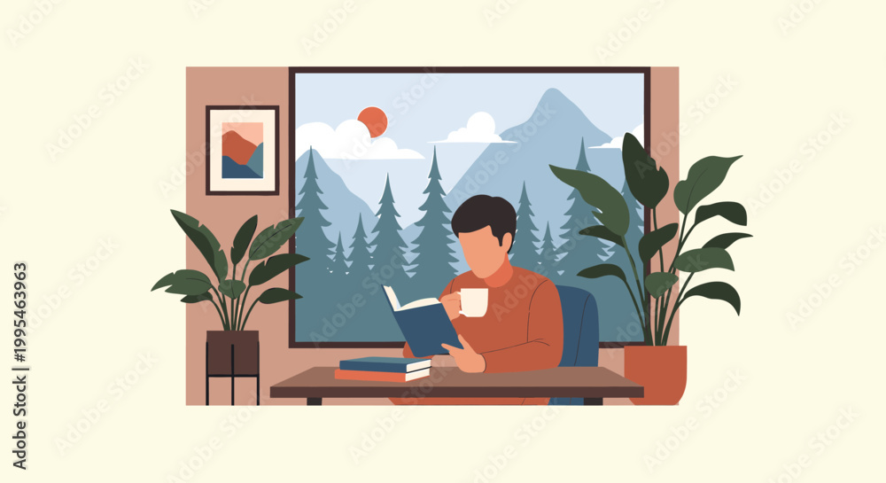 Fototapeta premium A minimalist, cream-colored background features a bold, dark arrow pointing upwards. This image conveys progress, direction, and aspiration, perfect f