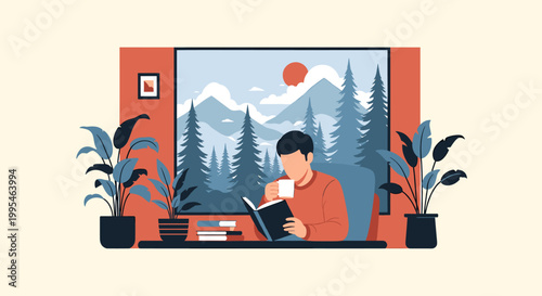 A minimalist, calming image of fluid shapes in shades of blue and cream. Ideal for backgrounds, website design, or representing concepts of flow and c