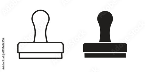 Foto Stamp icon collection on white background. Vector icon art.