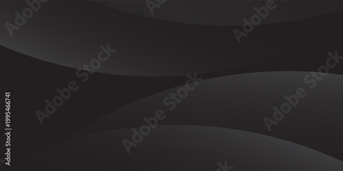 Abstract Dark Grey and Black Wavy Background with Subtle Curves