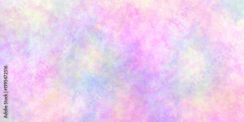 Soft pastel tie-dye pattern blending pinks, blue, and yellows in a dreamy texture. colorful watercolor background. Violet Pink Yellow Blue multicolor background wallpaper.