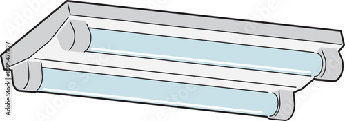 直管型LED蛍光灯が天井に設置された状態
