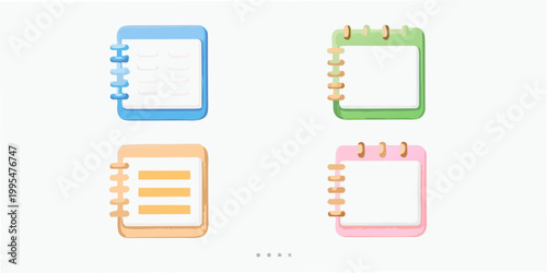 Colorful illustration of a smartphone and several spiral notebooks
