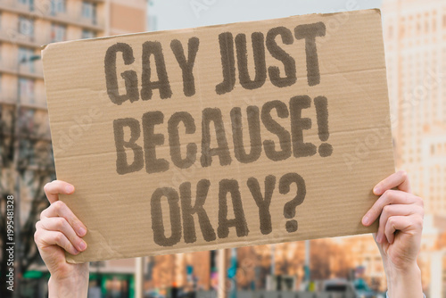 Canvas Print "Gay Just Because! Okay?" research confirms people do not need to justify their sexual orientation to anyone