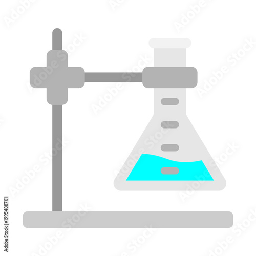 Chemical Flask Vector Flat Icon Design