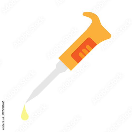 Micropipette Vector Flat Icon Design