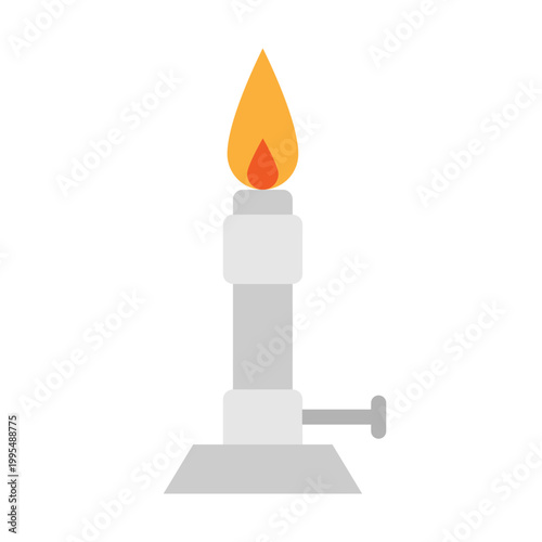 Bunsen Burner Vector Flat Icon Design