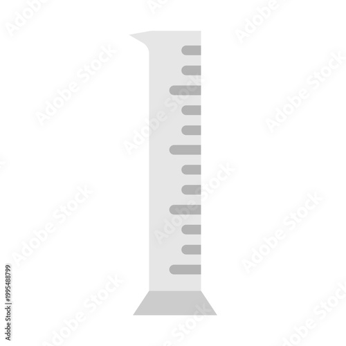 Graduated Cylinder Vector Flat Icon Design