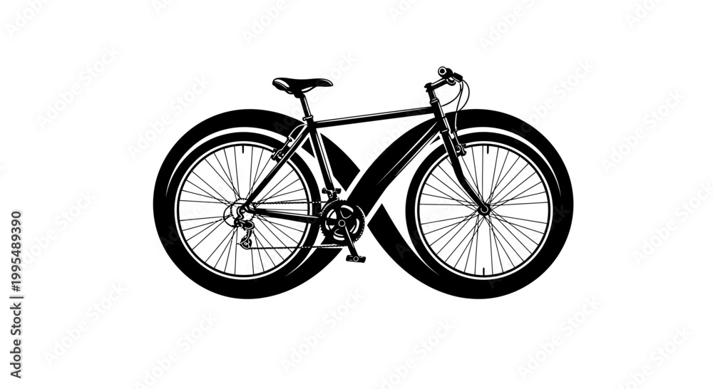 Fototapeta premium Bicycle Infinite Loop Symbol
